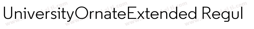 UniversityOrnateExtended Regular字体转换